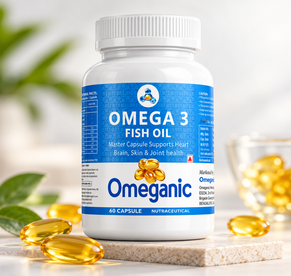 Omeganic Triple Strength Omega-3 Fish Oil (1000mg)